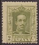 Spain 1922 Alfonso XIII 2 CTS Verde Edifil 310